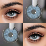 Colored Contact Lenses 2Pcs Half-Yearly Small Pupil Prescription Eye Color Contacts With Power
