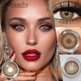 1pair Colorcon Contact Lenses for Eyes High Quality Soft Natural Contact Lenses Gray Beautiful Pupil Lens Blue Eye Lens