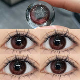 1 Pair New Color Contact Lenses Degree High Quality Blue Eyes Colored Lens Makeup Beautiful Pupil Yearly Use