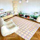 Carpet for Living Room Cute Plaid Home Decoration Large Area IG Coffee Tables Bedroom Plush Mat Cloakroom Fluffy Rug