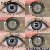 1pair Color Contact Lens for Eyes Fashion Popular Blue Green Contact Lens Brown Eye Lenses Yearly Gray Eyes Makeup Contact