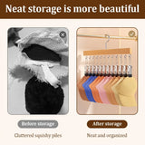 Multifunctional Wooden Hanger Hat Storage Rack Socks Clip 360-Rotating Closet Hanger Space-Saving Organizer for  Shirts T-Shirt