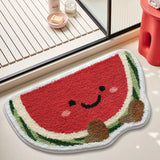 Cute Tufting Fruit Bathroom Mat Soft Tufted Watermelon Pumkin Bedroom Carpet Bedside Rug Floor Non Slip Pad Aesthetic Home Decor