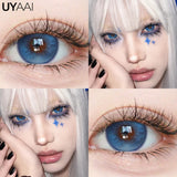 1 Pair Cosplay Colored Contact Lenses Red Halloween Crazy Eye Lenses Blue Anime Contact Lenses For Role Play Party Yearly