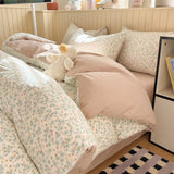 New ancient washed imitation cotton printing cloud feeling four-piece set household machine washable dormitory three-piece set