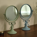 360° Rotation Ironwork Cosmetic Mirrors Retro Desktop Single-sided Makeup Mirror Princess Mirrors Household Bedroom Vanity Decor
