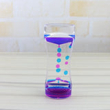 Acrylic Liquid Hourglass Timer Pressure-reducing Two-color Liquid Oil Drain Creative Oil Drop Process Desktop Display Hourglass