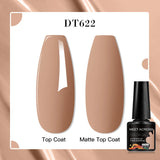 7ml Rubber Base Nail Gel Polish Nude Milky White DIY Nail Art Soak Off Gel Polish Semi Permanent Painting UV Vernis