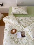 Floral Rose Cotton Bedding Set 4-Piece Pure Cotton Bed eet Cover Duvet Cover Country Sle Korean System Turtle Mister Brand