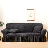 1/2/3/4 flying seat seersucker living room sofa cover elastic sofa cover elastic solid thickness elastic sofa cover