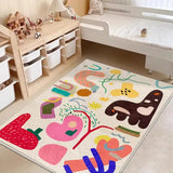 Graffiti Children's Bedroom Carpet Cartoon Cute Girl Carpet Baby Crawling Mat Creative Interesting Decoration Rug Plush Soft Rug