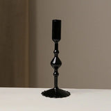 Retro Glass Candle Holder Wedding Supplies Candlelight Dinner Candlestick Props Ornament High Footed Candlestick Home Decoration