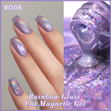 Auroras Cat Magnetic Gel Nail Polish Reflective Sparkling Glitter Semi Permanent Nail Art Soak Off LED UV Gel Varnis