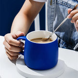 500ml Blue Ceramic Mug Gift Package Coffee Cup Creative design Splash ink Breakfast Oatmeal Cup Festival Gift Porcelain Mug