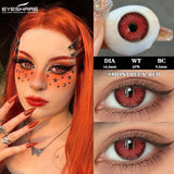 2pcs/pair crazy Halloween Colored Contact Lenses for Makeup Eyes Big Pupils Red Contact Lenses red series cosplay Lens