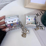 Candy Sweet Colorful Love Heart Electroplate Bluetooth Earphone Case for Apple AirPods 1 2 3 Pro 2 4 ANC AirPod Cover Pendant