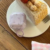 Korea lovely candy color bow gloss silicone earphone case for airpods pro 2 for airpods 1 2 3 4 protection cover with keychain