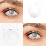 22mm Sclera Lens 2 Pieces Halloween Contact Lenses Cosplay Lens White Lenses Red Mesh Full Eye Crazy Lenses Accessories