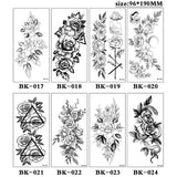 Tattoos Sticker Waterproof Temporary Sketch Flower Simple Flower Sternum Stick Temporary Tattoo Stick Women