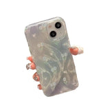 Spring Sweet Blue Tulip Flower Gradient Phone Case For iPhone 15 11 13 14 12 16 Pro Max Girl Tulip Shockproof Cover