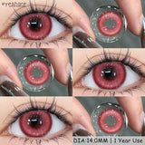 1 Pair Pink Cosplay Contact Lenses for Eyes Lenses Anime Lenses Anime Accessories Lenses Pink Lenses Red Lens