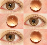 2pcs Brown Colored Contacts Lenses with Myopia 0~-8.00 Degree Yearly Beauty Cosmetic Makeup Pupils 14.5mm Blue Eye Lens