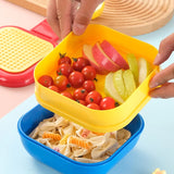 DIY Building Blocks Lunch Box for Kids Cartoon Bento Box with Spoon Lunch Bag for Kids Building Block Accessories