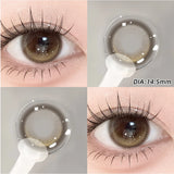 Silicone Hydrogel Fixed Highlight Lenses Light Gray Colored Contact Lenses With Prescription For Women