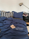 Fre Color Colion Pure Cotton Pleated Four-Piece Set Bedding Quilt Cover Pillowcase Bed eet id Pattern Chinese Sle
