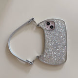 Electroplated Handbag Hand Strap Phone Case For iPhone 16 15 14 13 12 11 Pro X XR XS Max Soft Shockproof Cover
