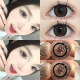 2PCS  Colored Contact Lenses Beautiful Pupil Color Circle Lens Prescription Yearly Natural 0-8 Degrees  Fast Shipping
