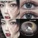 1Pair Colored Beauty pupils Makeup Lenses  High Quality Myopia Eyes Black Eye Grey Contact Lenses 1 Yearly