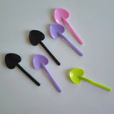 Disposable Plastic Tableware Colorful Dessert Yogurt Pudding Spoons Food Grade Birthday Party Supplies 200 PCs/Lot