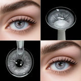 Yearly Disposable Eye-Enlarge Colored Contact Lenses 1Pair Fashion Cosmetic Color Contacts Beauty Daily Makeup Lens