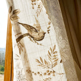 Retro White Ventilate Curtain Double-Layer Pure Cotton Kitchen Door Curtains Cafe Living Room Window Kitchen Half Curtain Decor