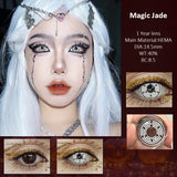 2pcs Cosplay Colored Contact Lenses for Eye Crazy White Contact Lenses Halloween Beauty Makeup Lens Anime Black Lens