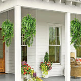 2pcs Artificial Plants Monstera Leaf Vines Green Hanging Garland for Wall Decor Home Garden Wedding Party Decoration Fake Plant