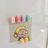 8Pcs Mini Macaron Food Refrigerator Stickers Cartoon Magnets Decorate Message Photos Home Decor Magnets Cute Magnets