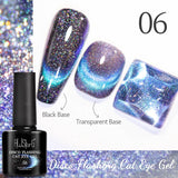 7.5ml Golden Gradient Cat Eye Nail Polish Gel Phototherapeutic Gel Soak Off Nail Magnetic Gel Polish Nail Art DlY
