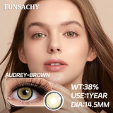 1Pair New Colored Contact Lenses for Eyes Big Black Eye Lens Natural Yearly Cosmetics Beauty Women Men Pupils Fast Ship