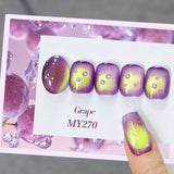 Grape Purple Colored Cat Magnetic Gel Nail Polish Blueberry Guava Passion Fruit Soak Off UV Varnish Nail Salon 10ml