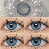 1pair Blue Green Gray Brown Color Contact Lenses Blackspot Iris Circle Lens 14.2mm Fastshipping