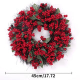 Luxurious Artificial Christmas Wreath  All-Weather Indoor/Outdoor Door,Tabletop Decoration-Plastic Holiday Wreath for Xmas Tree