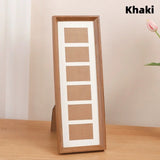 Desktop Display Frame for Multiple Photos and Cards 6-Cardboard Photo Frame Rectangular Polaroid Display Stand Home Office Decor