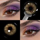14.2mm Cleopatra Green Colored Contact Lenses Half Yearly Disposable Blue Brown Natural Soft Lens for Daily Eye Makeup