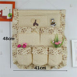 Home Storage & Organization Multilayer Fabric Hanging Storage Bag for Door Wall Wardrobe Dormitory Creative Organizer