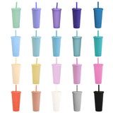 700ml,Double-Layer Straw Cup/MUG,Drinkware,Environmentally Friendly Plastic,Large Diameter,Transparent Milk Tea Cup,Holiday Gift