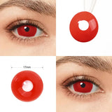 17mm Halloween Cosplay Lenses Crazy Contact Lenses Black Red Lenes Cat Eye Anime Cosplay Eye Color Lenses
