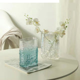 Glass Vase Water Ripple Gradient Terrarium Wavy Pattern Floral Accessories Hydroponics Bottle Home Decoration
