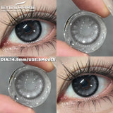 1 Pair Fashion Colored Contact Lenses Popular Natural Gray Brown Beauty Pupils Blue Eyes Lens Yearly Blue Eyes Contact